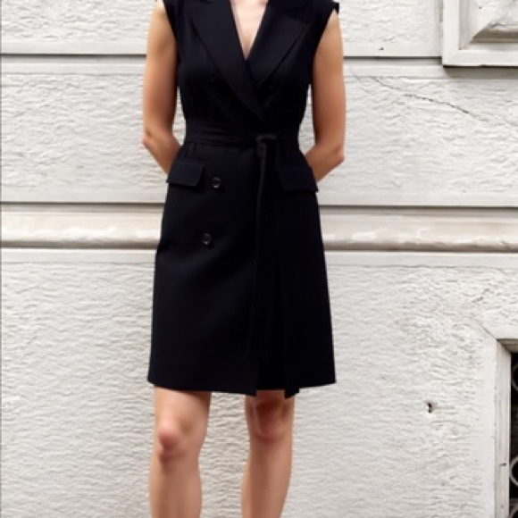 H&M Black Sleeveless Blazer Coat (small) - Picture 8 of 10